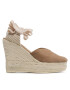 Manebi Еспадрили Heart-Shaped Wedge Espadrilles W 1.9 WH Кафяв - Pepit.bg