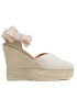 Manebi Еспадрили Shaped Wedge Espadrilles O 7.0 WH Екрю - Pepit.bg