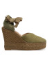 Manebi Еспадрили Shaped Wedge Espadrilles R 2.1 WH Зелен - Pepit.bg