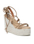 Manebi Еспадрили Soft Suede Lace-Up Wedge Espadrilles L 8.7 WA Кафяв - Pepit.bg