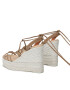 Manebi Еспадрили Soft Suede Lace-Up Wedge Espadrilles L 8.7 WA Кафяв - Pepit.bg