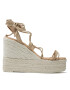 Manebi Еспадрили Soft Suede Lace-Up Wedge Espadrilles M 1.1 WA Бежов - Pepit.bg