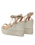 Manebi Еспадрили Soft Suede Lace-Up Wedge Espadrilles M 1.1 WA Бежов - Pepit.bg