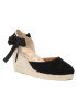 Manebi Еспадрили Soft Suede Low Wedge Espadrilles K 1.0 WL Черен - Pepit.bg