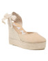 Manebi Еспадрили Soft Suede Wedge Espadrilles M 1.1 WV Бежов - Pepit.bg