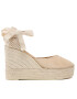 Manebi Еспадрили Soft Suede Wedge Espadrilles M 1.1 WV Бежов - Pepit.bg