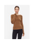 Max Mara Leisure Блуза Rapallo 33661626 Кафяв Slim Fit - Pepit.bg