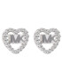 Michael Kors Обици Logo Heart Stud MKC1243AN040 Сребрист - Pepit.bg