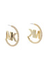 Michael Kors Обици Pavé Logo Hoop Earrings MKJ7786710 Златист - Pepit.bg