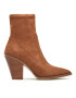 MICHAEL Michael Kors Боти Dover Heeled Bootie 40F3DOHE5S Кафяв - Pepit.bg