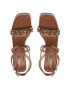 MICHAEL Michael Kors Сандали Paola Chain Platform 40S3PLHS1L Кафяв - Pepit.bg