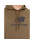 New Balance Суитшърт Essentials Stacked Logo French Terry Hoodie MT31537 Кафяв Regular Fit - Pepit.bg