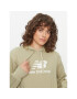 New Balance Суитшърт Essentials Stacked Logo Hoodie WT31533 Зелен Regular Fit - Pepit.bg