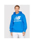 New Balance Суитшърт Essentials Stacked Logo MT03558 Син Relaxed Fit - Pepit.bg