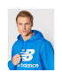 New Balance Суитшърт Essentials Stacked Logo MT03558 Син Relaxed Fit - Pepit.bg