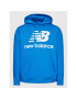 New Balance Суитшърт Essentials Stacked Logo MT03558 Син Relaxed Fit - Pepit.bg