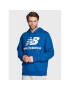 New Balance Суитшърт Essentials Stacked Logo MT03558 Син Relaxed Fit - Pepit.bg