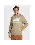 New Balance Суитшърт Essentials Stacked Logo MT03558 Зелен Relaxed Fit - Pepit.bg