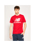 New Balance Тишърт Essentials Stacked Logo Tee MT01575 Червен Athletic Fit - Pepit.bg