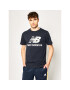 New Balance Тишърт Essentials Stacked Logo Tee MT01575 Тъмносин Athletic Fit - Pepit.bg