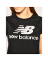 New Balance Тишърт Essentials Stacked Logo Tee WT91546 Черен Athletic Fit - Pepit.bg