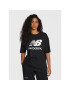 New Balance Тишърт Essentials Stacked Logo WT03519 Черен Oversize - Pepit.bg