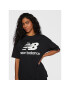 New Balance Тишърт Essentials Stacked Logo WT03519 Черен Oversize - Pepit.bg
