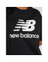 New Balance Тишърт Essentials Stacked Logo WT03519 Черен Oversize - Pepit.bg