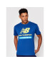 New Balance Тишърт NBMT11517CNB Син Athletic Fit - Pepit.bg