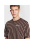 New Era Тишърт Pinstripe 60284644 Кафяв Oversize - Pepit.bg