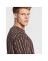 New Era Тишърт Pinstripe 60284644 Кафяв Oversize - Pepit.bg