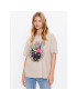 Noisy May Тишърт Ida 27024415 Бежов Oversize - Pepit.bg