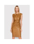 Notes Du Nord Кожена рокля Chia 12599 Кафяв Regular Fit - Pepit.bg