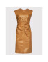 Notes Du Nord Кожена рокля Chia 12599 Кафяв Regular Fit - Pepit.bg