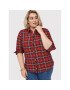 ONLY Carmakoma Риза Pini 15242434 Червен Regular Fit - Pepit.bg