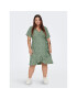 ONLY Carmakoma Рокля 15252210 Зелен Regular Fit - Pepit.bg