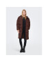 ONLY Пухено яке Amanda 15233425 Кафяв Regular Fit - Pepit.bg
