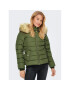 ONLY Пухено яке Camilla 15204607 Зелен Regular Fit - Pepit.bg