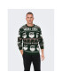 Only & Sons Пуловер Xmas Santa 22023994 Зелен Regular Fit - Pepit.bg