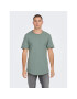 Only & Sons Тишърт 22017822 Зелен Long Line Fit - Pepit.bg