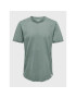 Only & Sons Тишърт 22017822 Зелен Long Line Fit - Pepit.bg