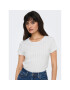 ONLY Тишърт Carlotta 15256154 Бял Tight Fit - Pepit.bg