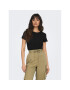 ONLY Тишърт Carlotta 15256154 Черен Tight Fit - Pepit.bg