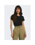 ONLY Тишърт Carlotta 15256154 Черен Tight Fit - Pepit.bg