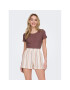 ONLY Тишърт Carlotta 15256154 Розов Tight Fit - Pepit.bg