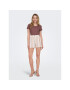 ONLY Тишърт Carlotta 15256154 Розов Tight Fit - Pepit.bg