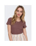 ONLY Тишърт Carlotta 15256154 Розов Tight Fit - Pepit.bg