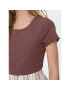 ONLY Тишърт Carlotta 15256154 Розов Tight Fit - Pepit.bg