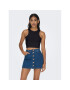 ONLY топ 15289846 Черен Cropped Fit - Pepit.bg