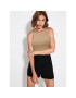 ONLY топ 15289846 Кафяв Cropped Fit - Pepit.bg